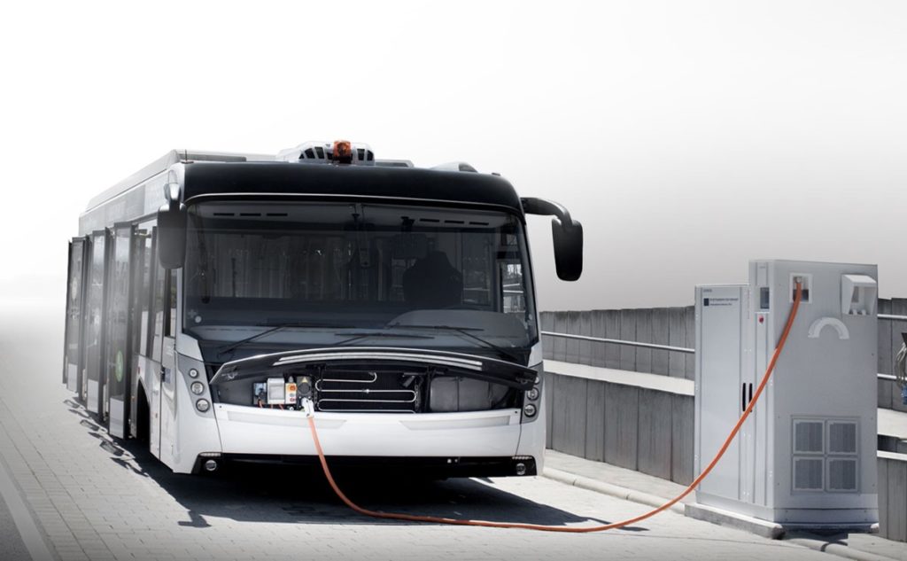 Electric bus at Milan SEA sustaiable airports