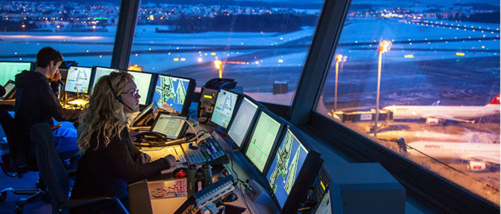 Air traffic controllers working on a control tower in an airport, stakeholder engaged in ClimOp